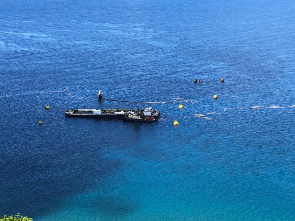 bunker barge at sea